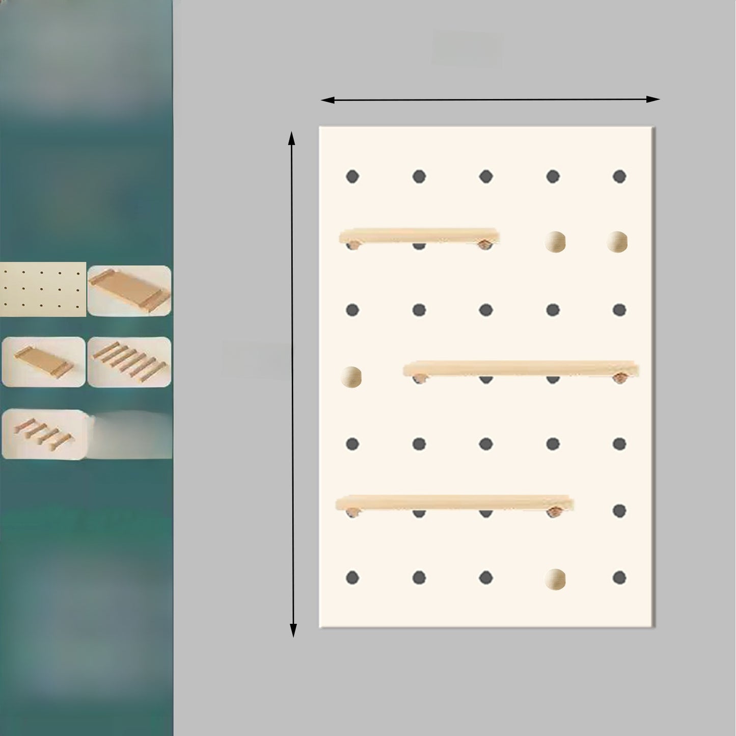 Wooden Pegboard