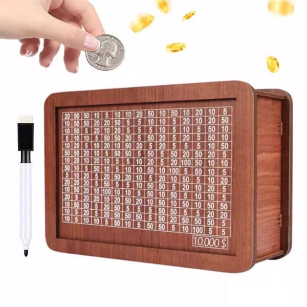 Wooden piggy bank