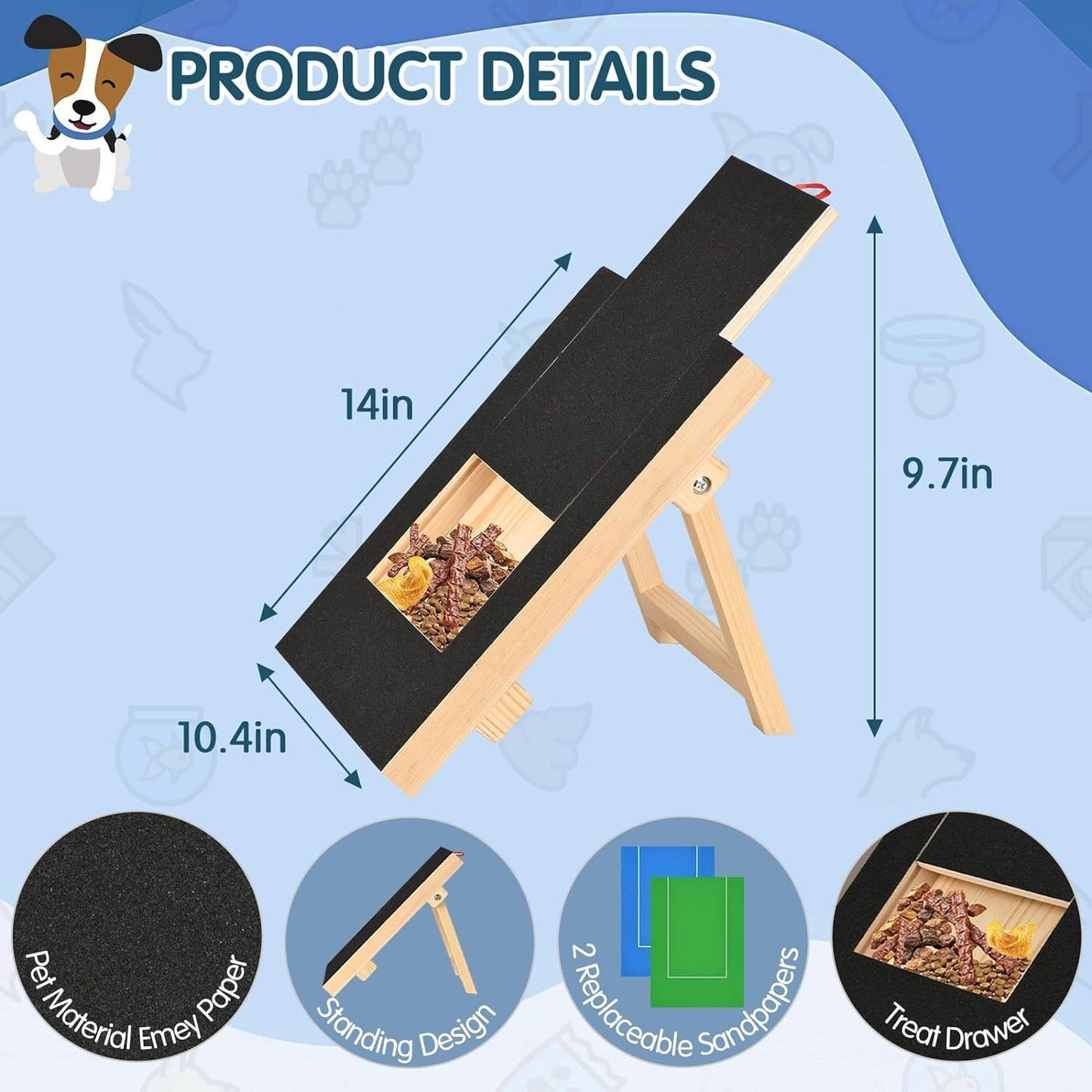 Wooden Pull Out Dog Scratch Board