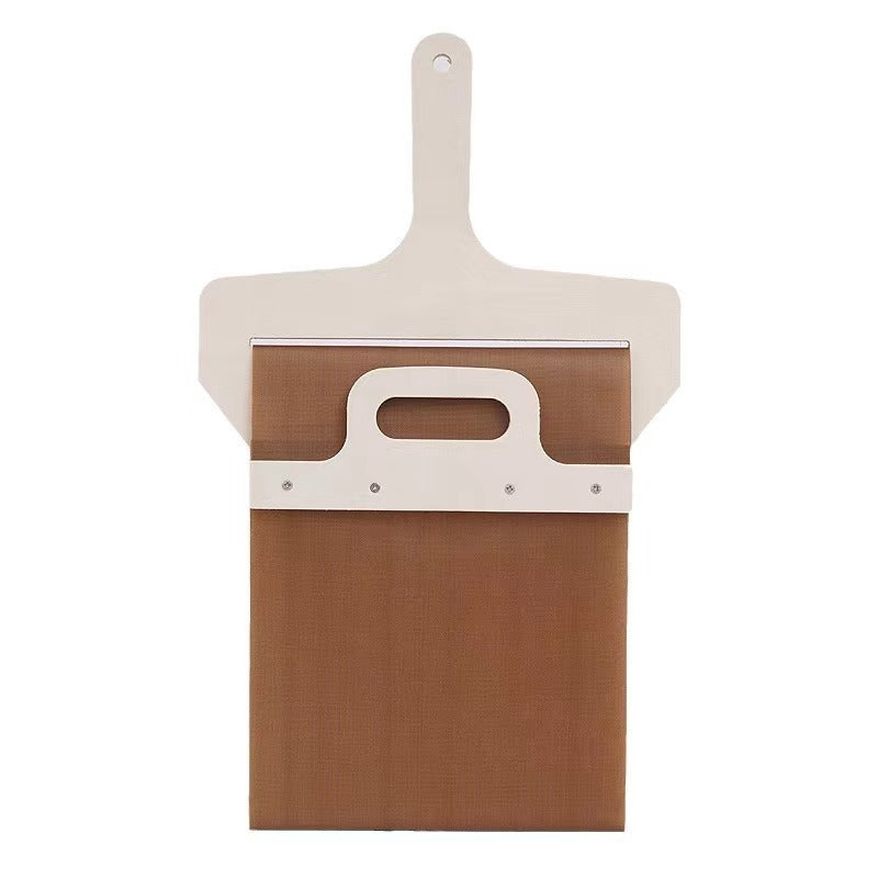 Wooden sliding pizza tongs