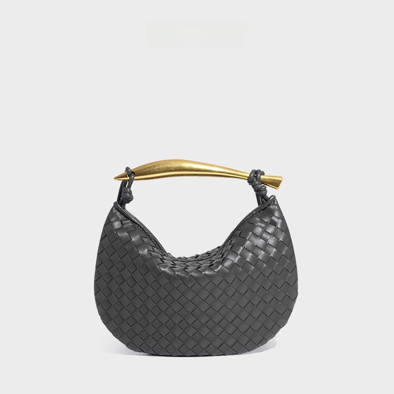 Woven Dumpling Shoulder Bag