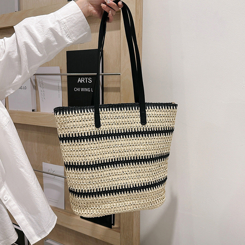 Woven Straw Shoulder Bag