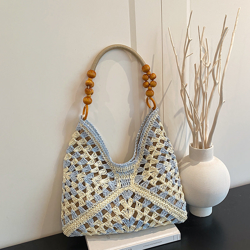 Woven Straw Tote Bag