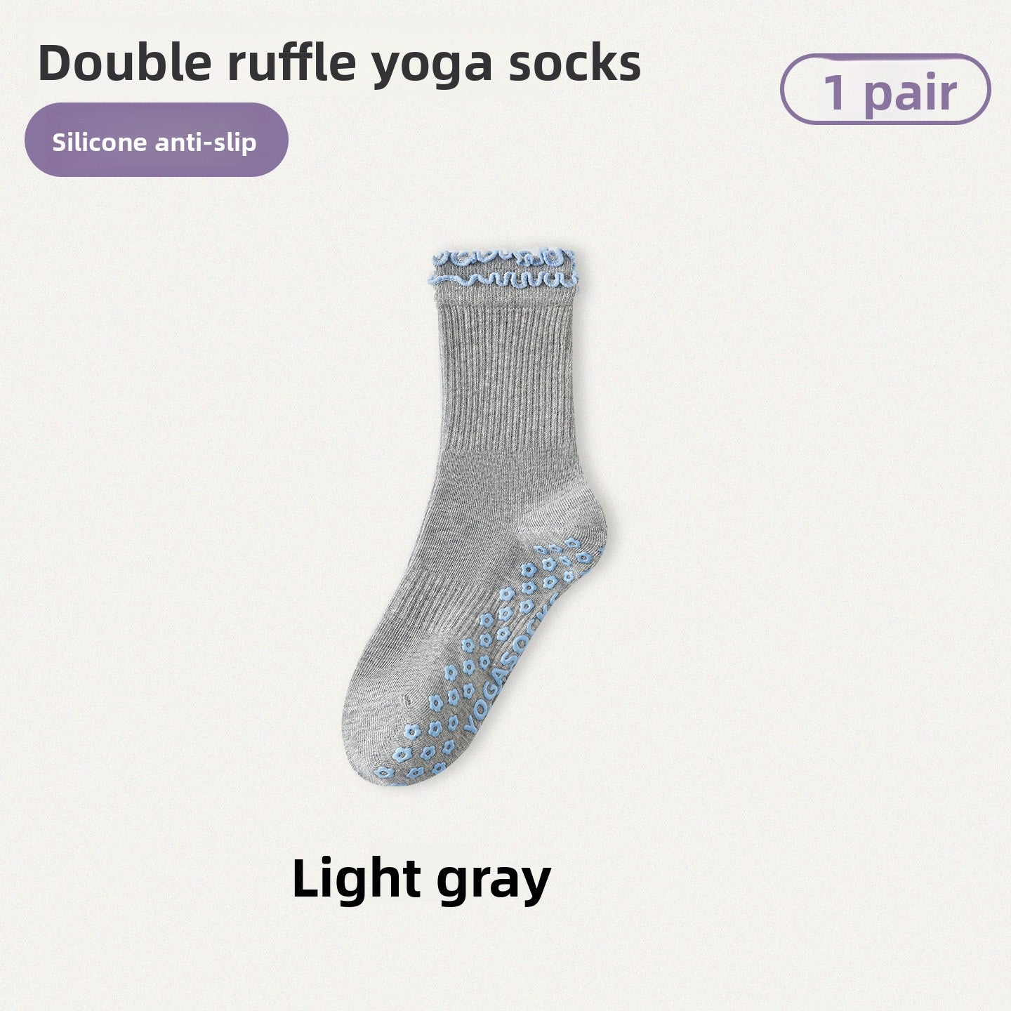 Yoga socks with anti-slip properties for women