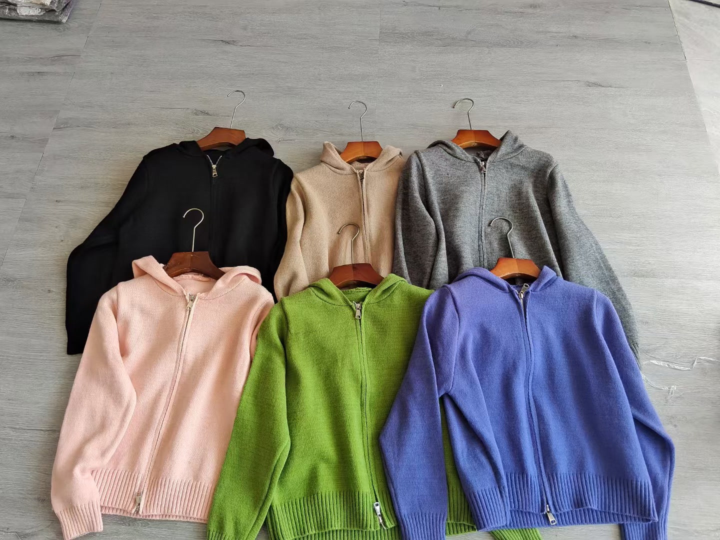 Zipper Hooded Knitted Cardigan for Women