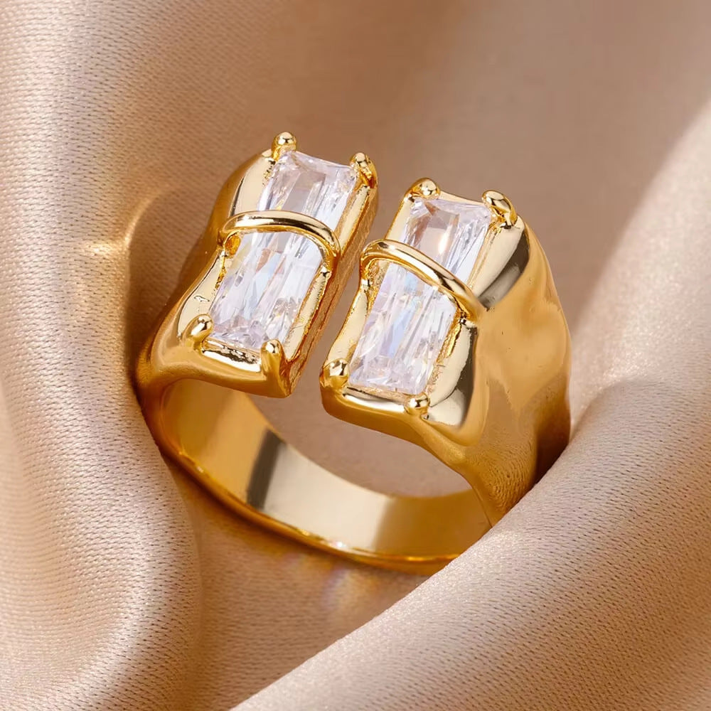 zircon leaf ring