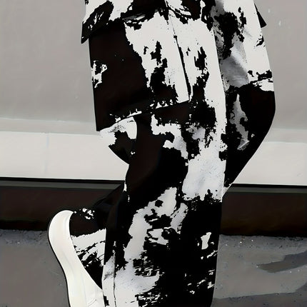 Loose Fit Men's Work Pants with Adjustable Drawstring Waist