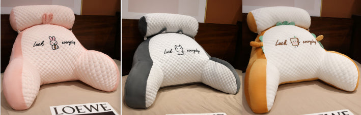 Sofa Fluffy Cushion Triangle Reading Backrest Pillow Comfort
