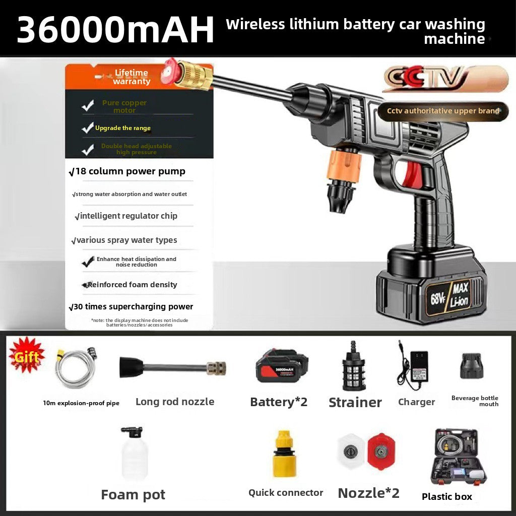 Cordless High-Pressure Washer for Car Cleaning Outdoor Uses