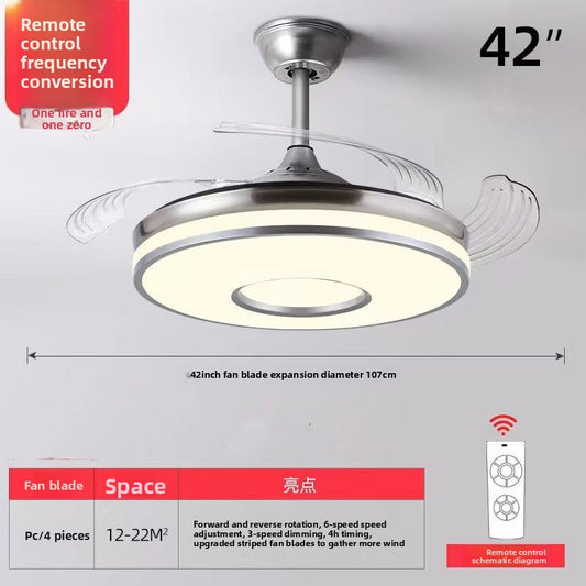 Integrated Ceiling Fan with Light for Bedroom and Living Room