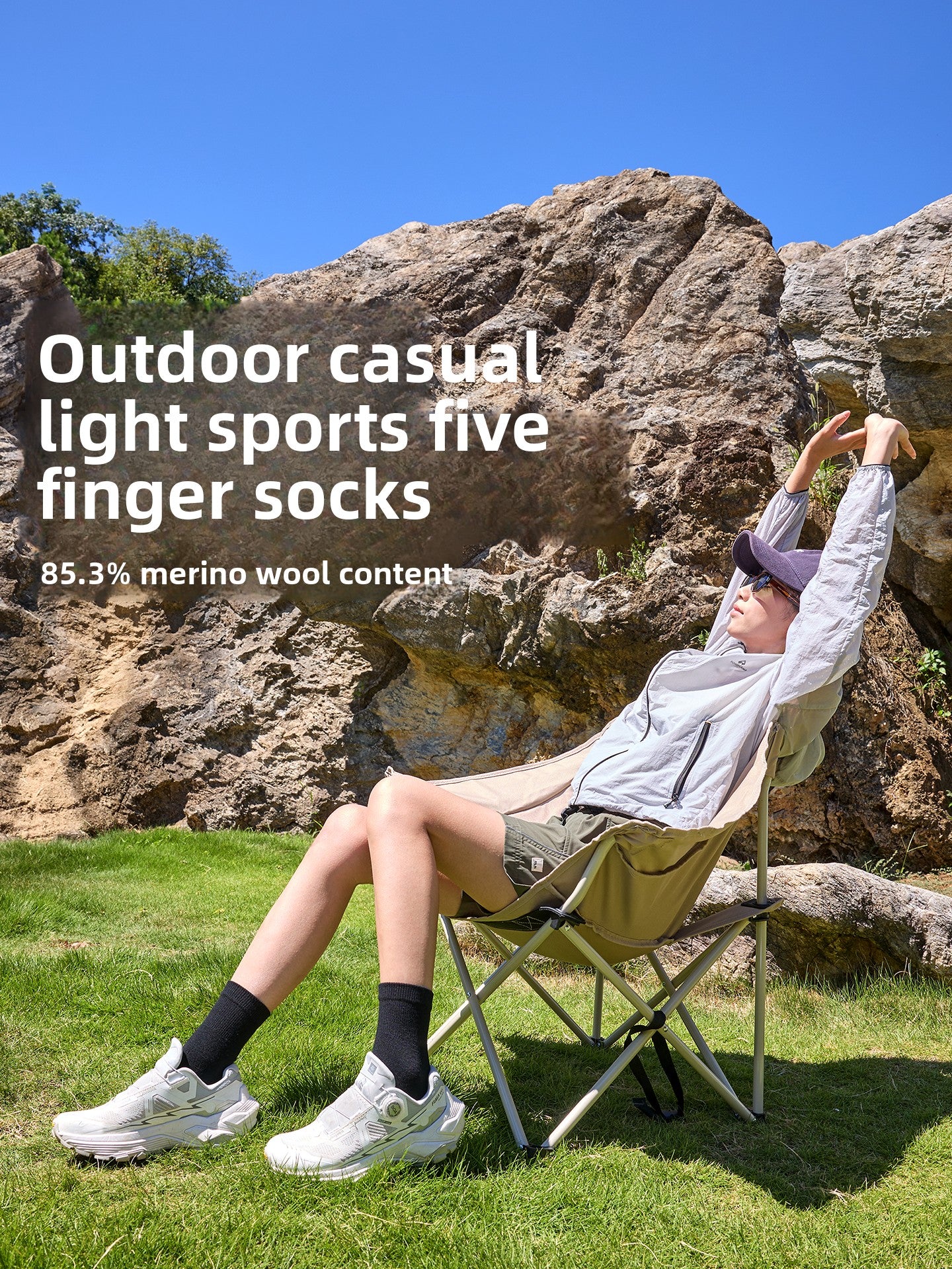 Women's Merino Wool Five-Toe Sports Socks Warm Daily Wear