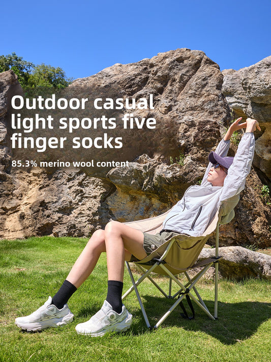 Women's Merino Wool Five-Toe Sports Socks Warm Daily Wear