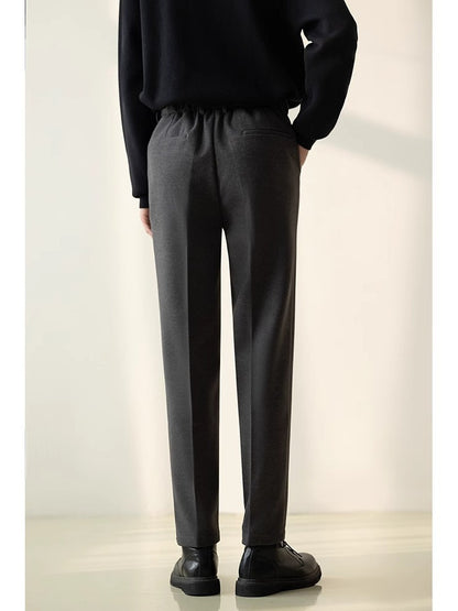 Casual Straight-Leg Suit Pants for Men with Stylish Look