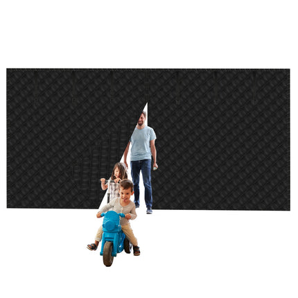 Magnetic Thermal Insulated Garage Door Curtain 16x7FT Two-Car