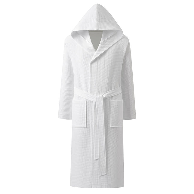 Buy Men’s Pure Cotton Hooded Bathrobe Soft Towels Robe