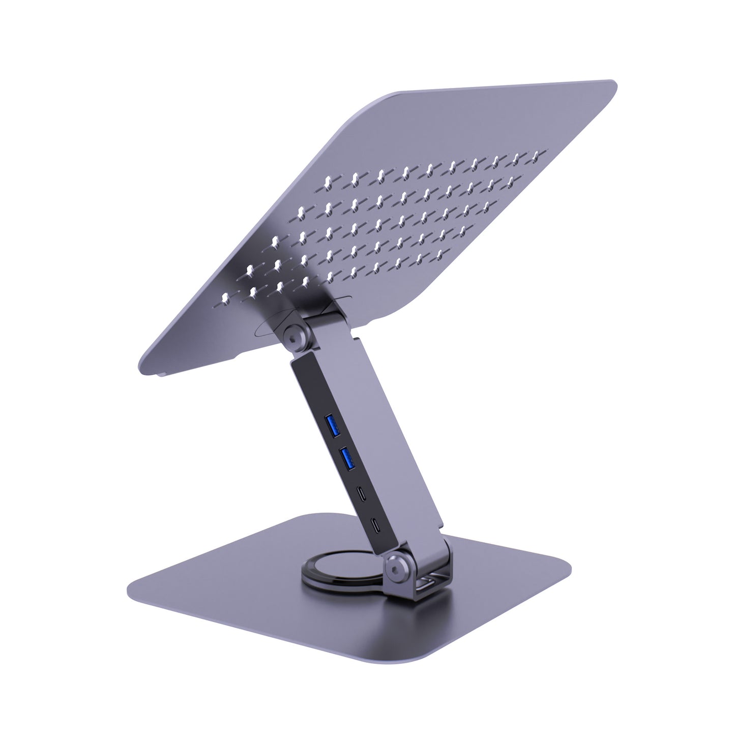 Aluminum Alloy Laptop Stand with Docking Station Support
