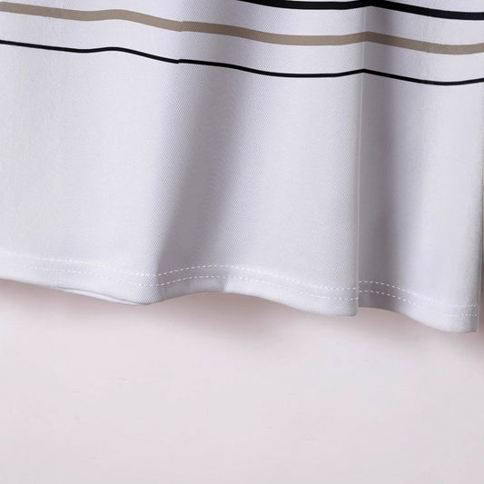 Men's Striped Short Sleeve Summer Business Casual Loose T-shirt