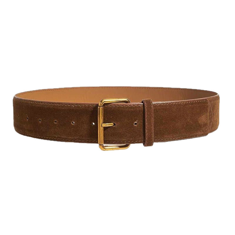 Buy Womens Wide Suede Belt High-End Minimalist Fashion Style