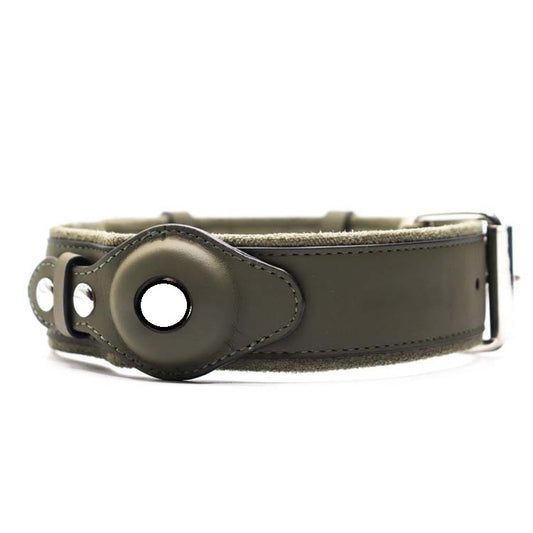 Location Tracker Leather Dog Collar – First Layer Pet Collar