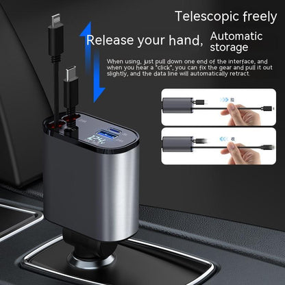 Metal Car Charger 100W Fast USB & TYPE-C Adapter for Your Car