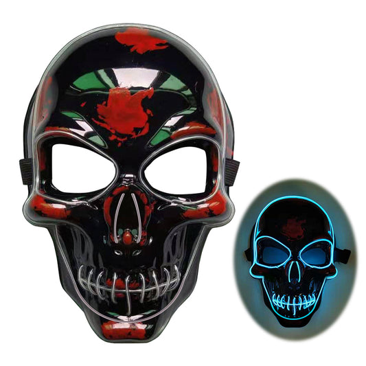 Buy Halloween Skeleton Mask LED Glow Scary Costume Party Wear