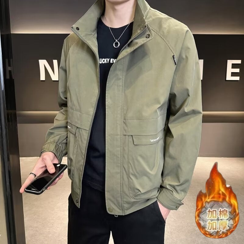Buy Men’s Stylish Stand-Collar Casual Jacket Online Today