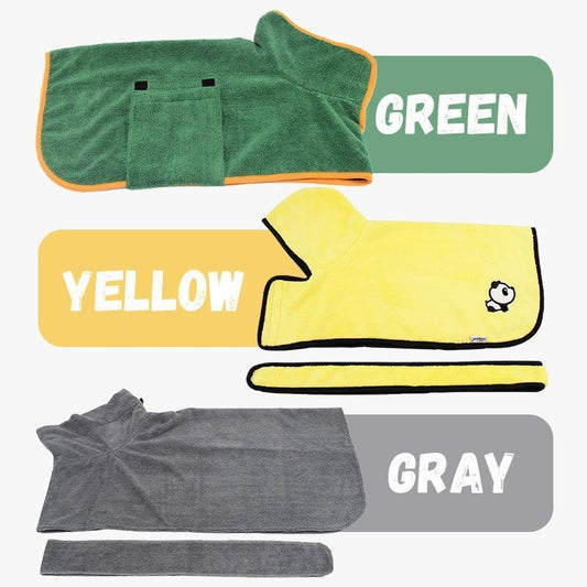 Buy Waist-Wrapped Microfiber Pet Bathrobe Super Absorbent Towel