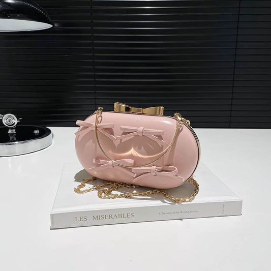 Stylish Mini Heart-Shape Plaid Clutch Women's Shoulder Bag