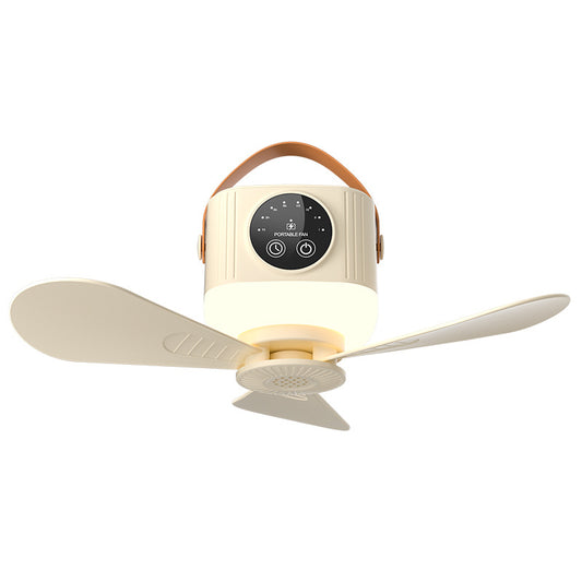 Smart Rechargeable Ceiling Fan with LED Light Quiet Airflow