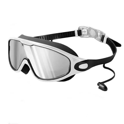 Large Frame Anti Fog Swimming Goggles With Earplugs Uses Now