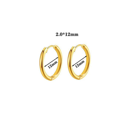 Buy Stainless Steel Coil Earrings – Simple Modern Style