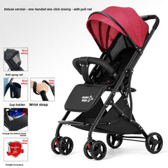 Deluxe Linen Red Foldable Handle T3