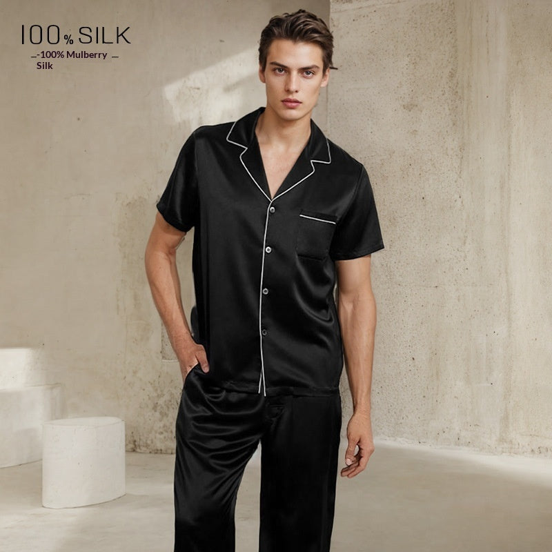 Mumi Heavyweight Silk Pajamas for Men Comfortable Sleepwear