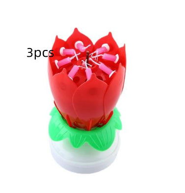 Buy First Musical Lotus Candle Colorful Birthday Cake Decor