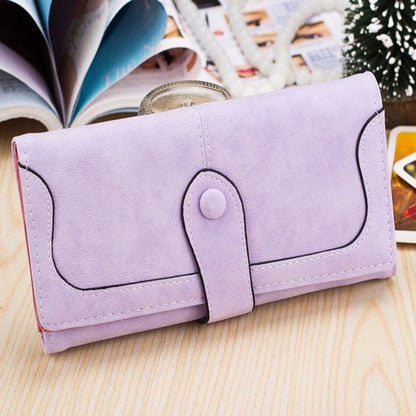 Women’s Matte Long Wallet – Large Capacity Stylish Clutch