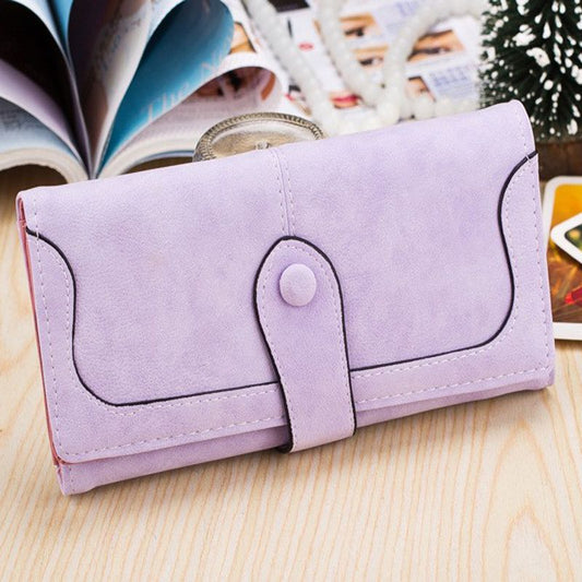 Women’s Matte Long Wallet – Large Capacity Stylish Clutch