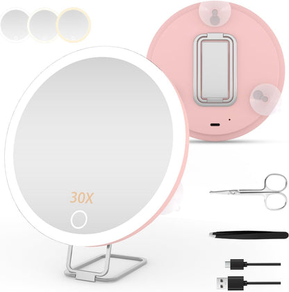 LED Fill Light with Light Bracket and Rotating Makeup Mirror