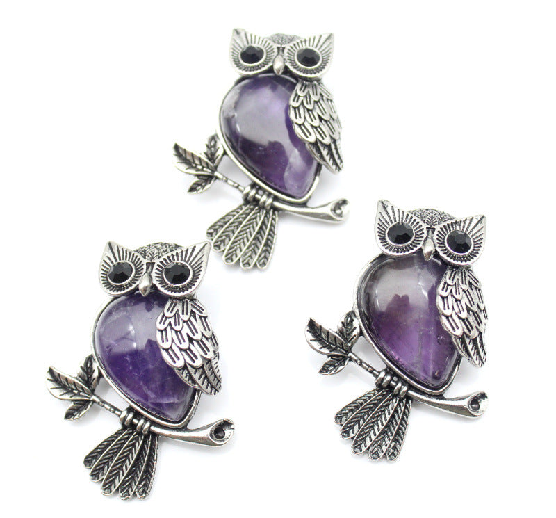 Buy DIY Alloy Owl Brooch with Crystals Stylish Pin Online