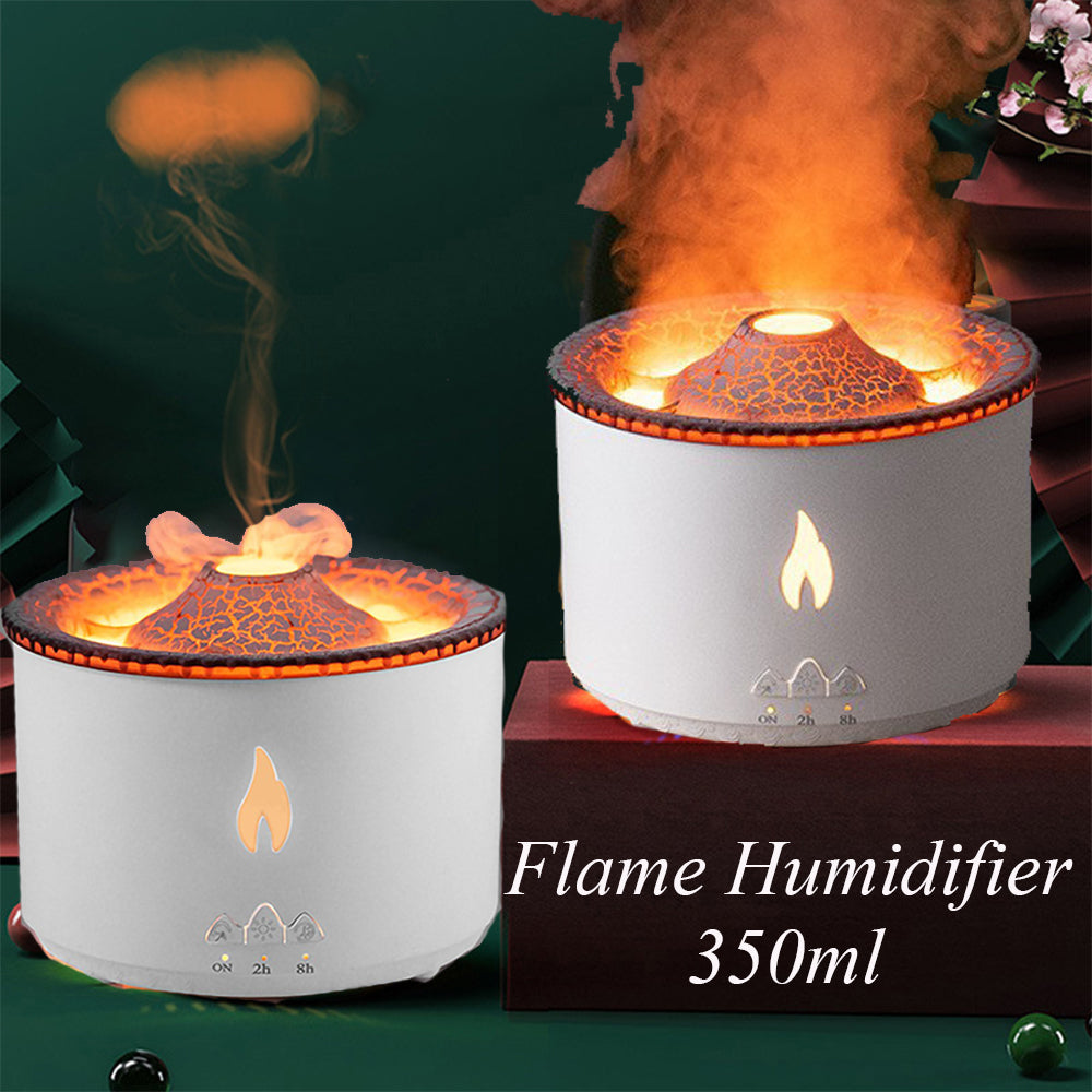 Buy Flame Effect Aromatherapy Humidifier with Jellyfish Mist & Timer