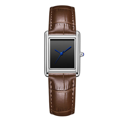 Buy Couple Leather Watch Strap Simple Square Waterproof