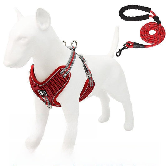 Adjustable Reflective Dog Harness and Leash Walking Fit Now