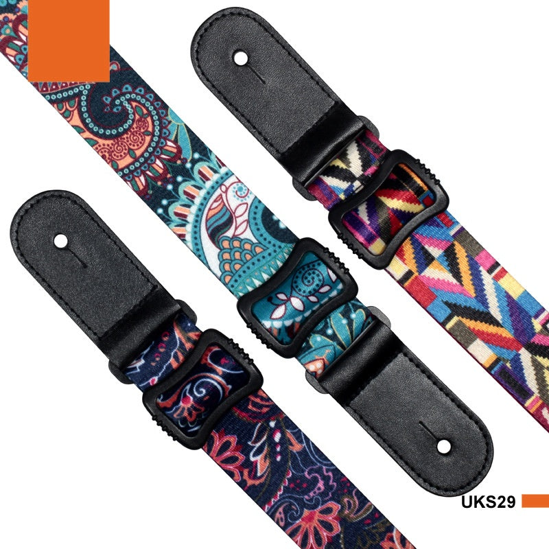 Thermal Transfer Printing Ukulele Color Small Guitar Strap