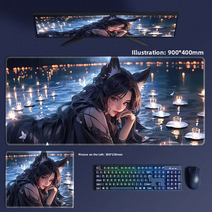 Anime Design Large Mouse Pad for Gaming and Office Desk Setup