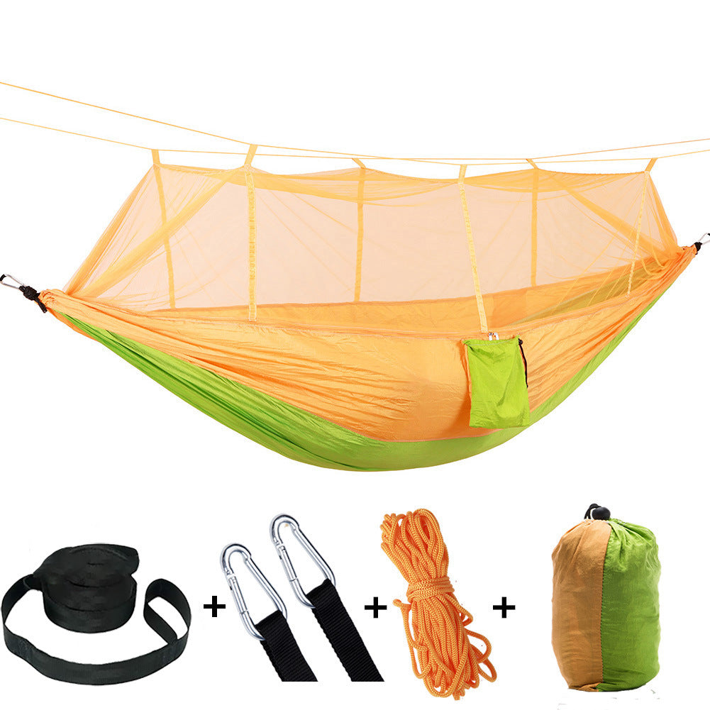 Mosquito Net Camping Hammock with Parachute Cloth