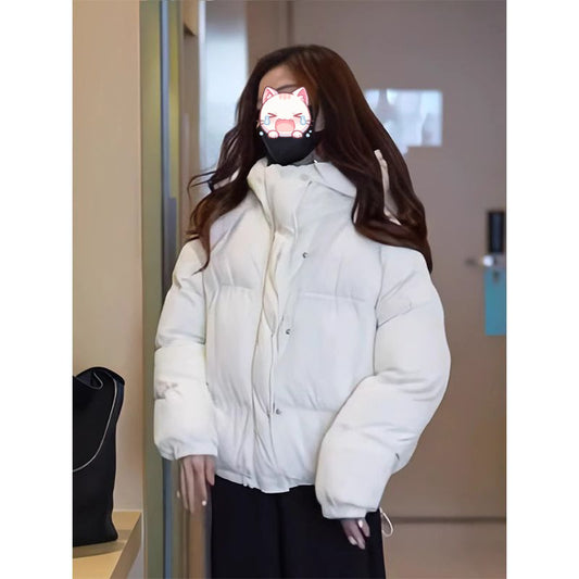Buy Winter Korean-Style Cropped Hooded Cotton Jacket for Women