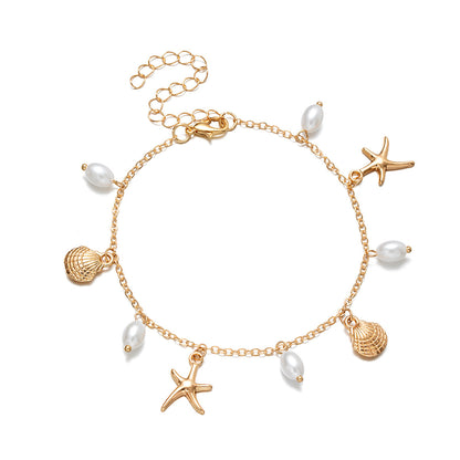 Buy Adjustable Alloy Starfish Pendant Anklet for Women Today