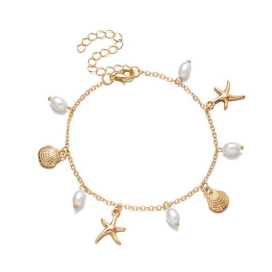 Buy Adjustable Alloy Starfish Pendant Anklet for Women Today