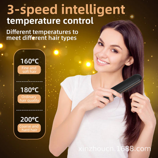 LCD USB Rechargeable Hair Straightener Salon Finish Look