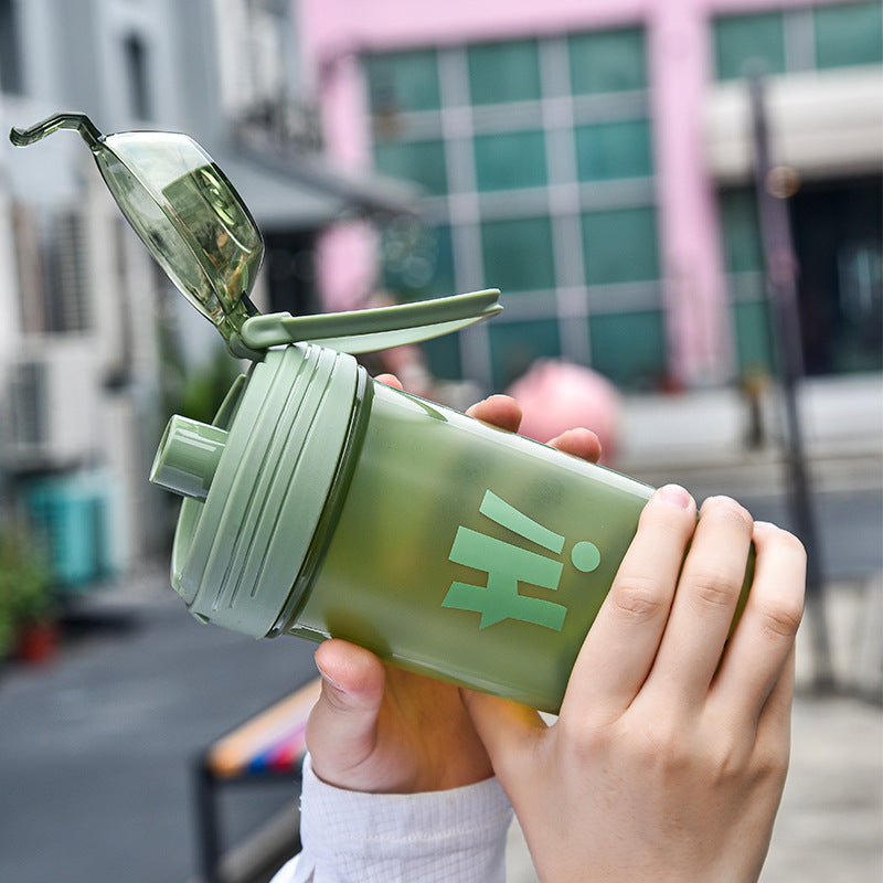 Leak Proof Plastic Shake Cup with Patented Lid for Gym Use