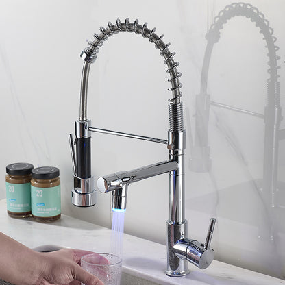 Pull Out Kitchen Faucet with Dual Handle for Daily Sink Use